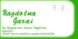 magdolna garai business card